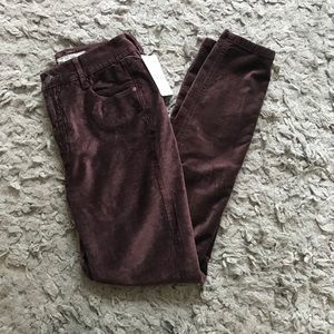 Free people velvet high waisted pants ✨✨✨
